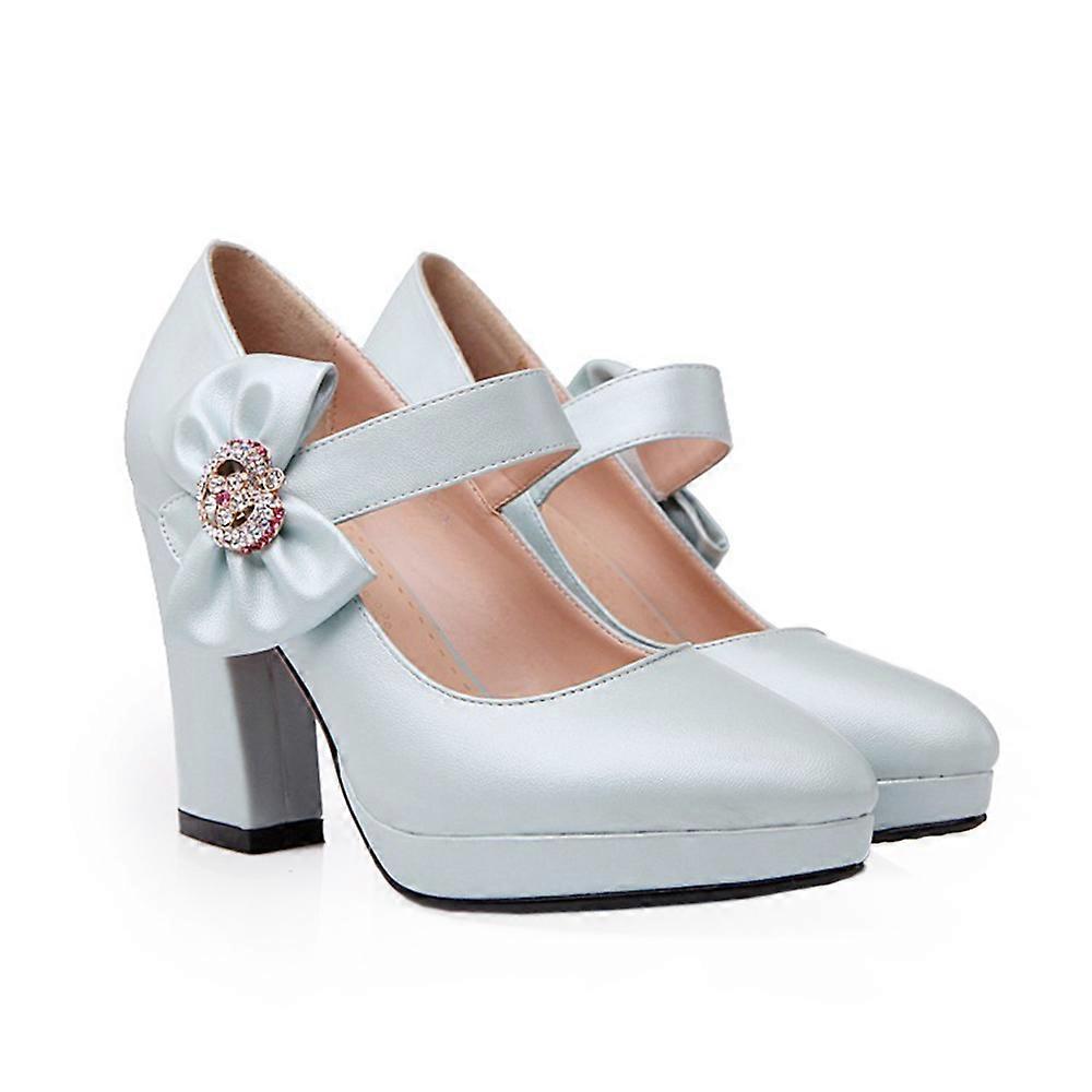 Platform High Thick Heel Bowknot Pointed Thin Shoes