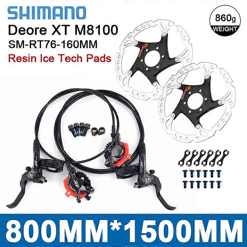 Freno hidráulico Deore XT M6100/M7100/M8100 Frenos MTB Izquierda Derecha con Rotor RT66/RT76 Freno de disco para bicicleta de montaña