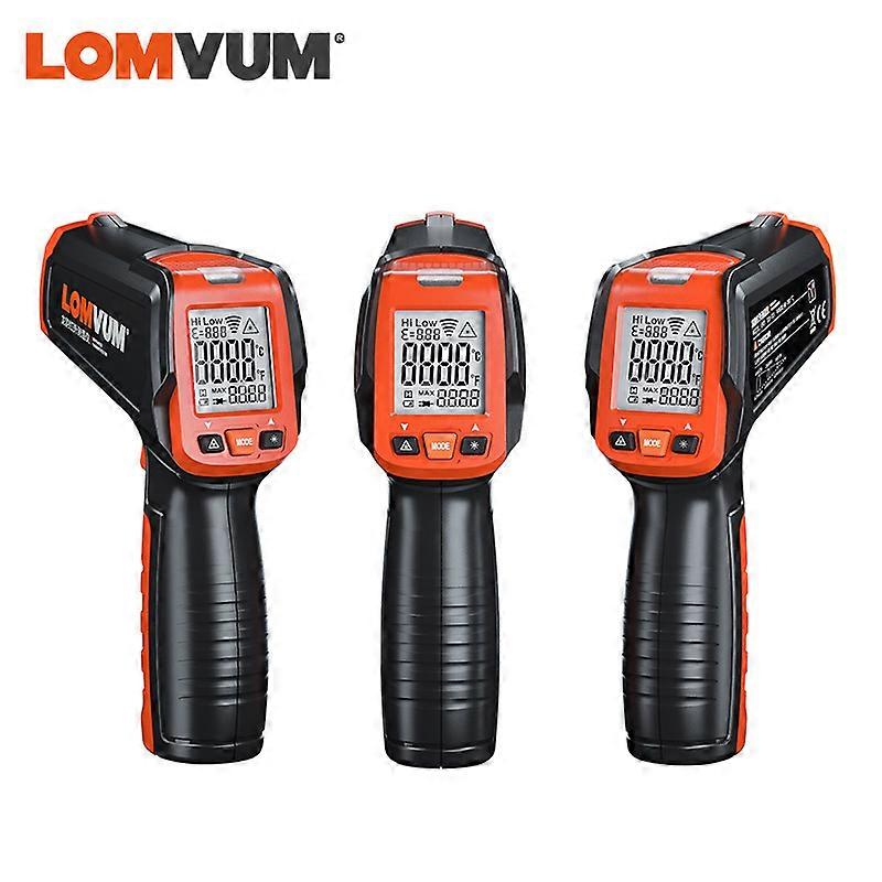 Digitales Infrarot-Thermometer Berührungslose Temperaturpistole Laser Handheld IR Temp Gun Buntes LCD-Display 50-580C Alarm