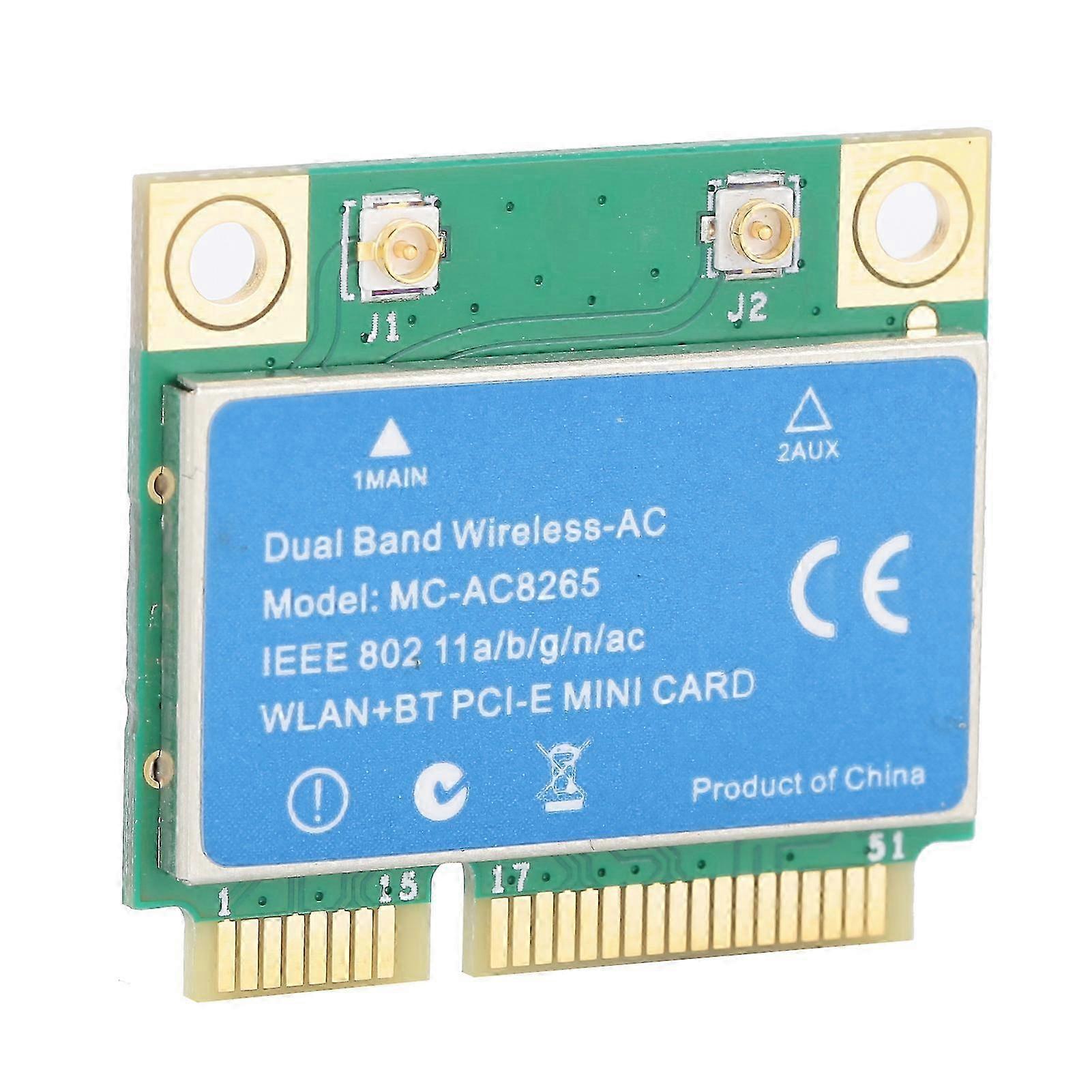 Wireless Network Card 1200M Dual Band 2.4GHz5GHz Mini PCIe for Intel 8265 Chip