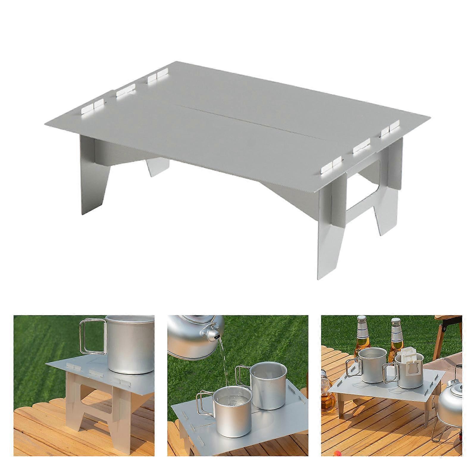 Mini folding campsite table, ultralight office, with