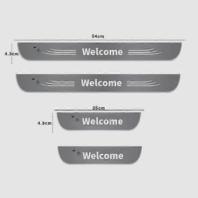 Customized Car Door Sill Light Threshold Lamp Logo Projector Lamp Power Moving LED Illuminated Welcome Pedal Scuff Plate Pedal