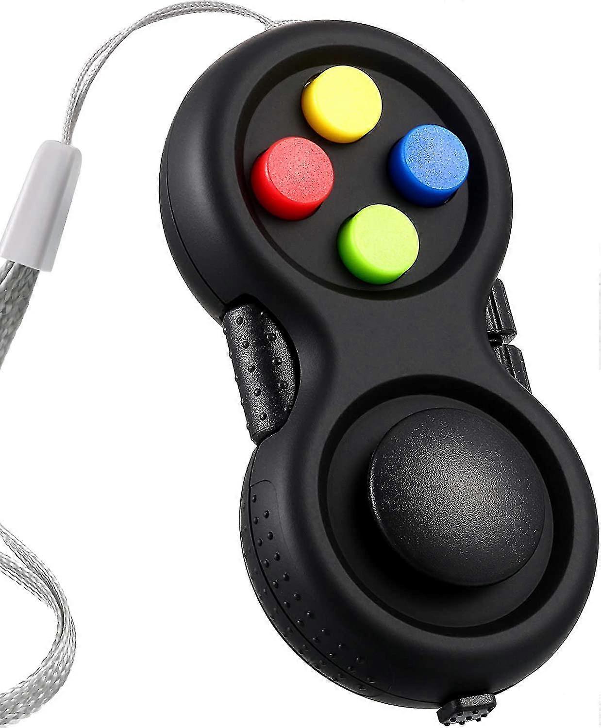 Fidget Pad Fidget Controller Stress Reducer Game Fidget Controller Stress Fidget Pad Black Fidget Hand Pad Rubberized Fidget Controller For Releasing