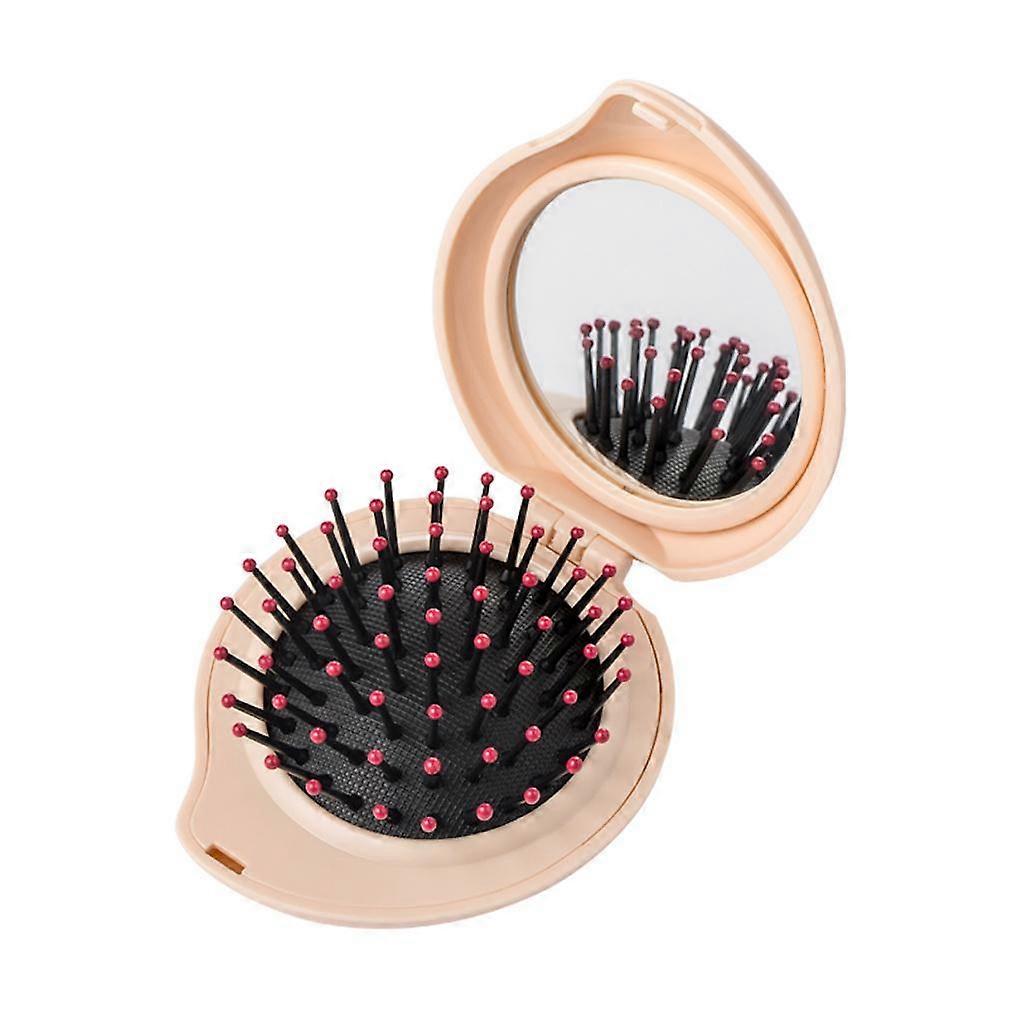 Makeup Mirror with Mini Air Cushion Comb Foldable Portable Cosmetic Mirror