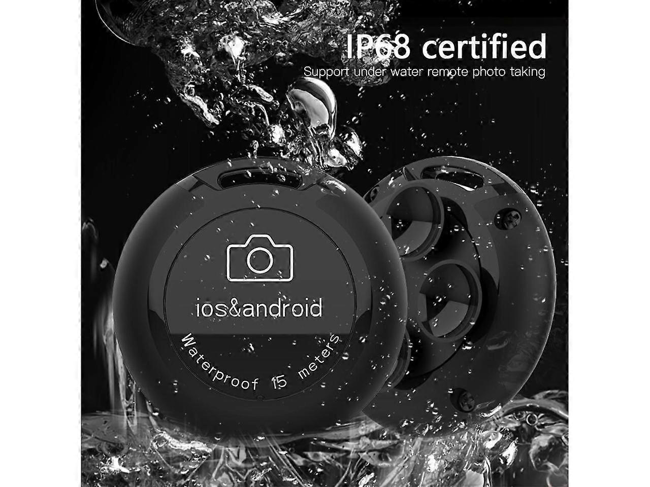 Waterproof Bluetooth Remote Shutter for iPhone & Android Camera 15M Professional Underwater Snorkeling Diving Wireless Remote Control Selfie Button fo