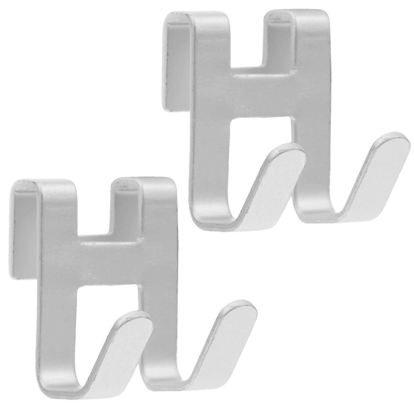 2pcs Dual Head Clothes Hanger Hook Door Back Hook Rack Punch-free Wall Hook