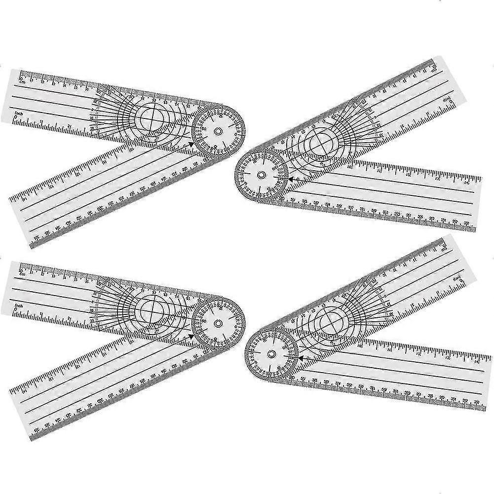 Protractor Pack Of 4 Protractor Spinal Ruler Orthopaedic Ruler Goniometer Physiapy Ycle Pro
