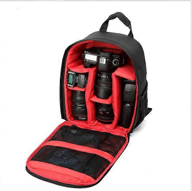 Camera bag - red (excluding camera), camera backpack waterproof and shockproof camping bag small camera bag travel backpack camera bag Canon Dslr cabl