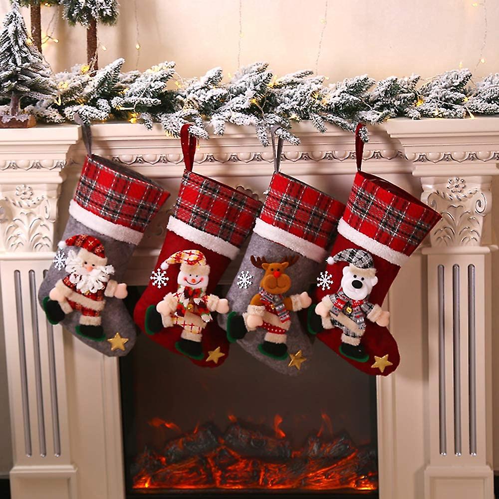 Set of 4 christmas stockings Clearance