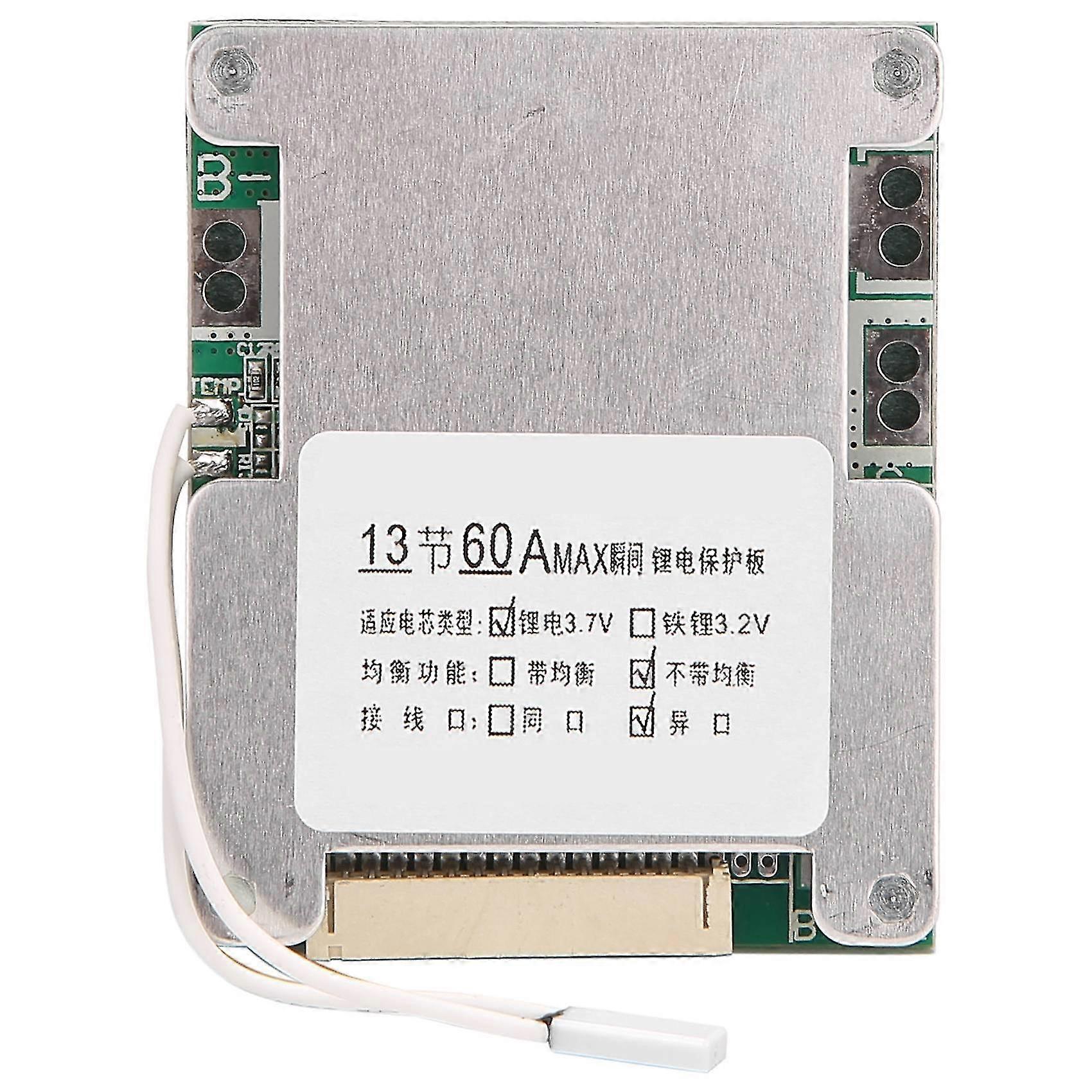 13s 48v 60a Battery Protection Board Li-ion Cell Battery Bms Pcb Equalizer Board