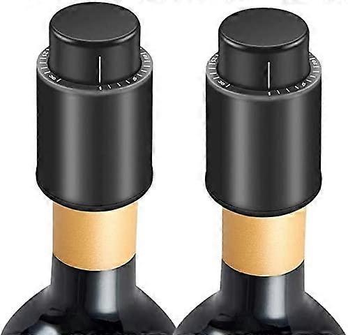 2 Pcs Bottle Stopper for Champagne/Wine Vacuum with Date Marker, Reusable Bottle Stoppers Saver, Wine Preserver Keeper Pump Vacuum Bottle