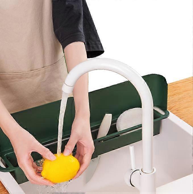 Telescopic Sink Holder Rack Expandable Storage Drain Basket Rack