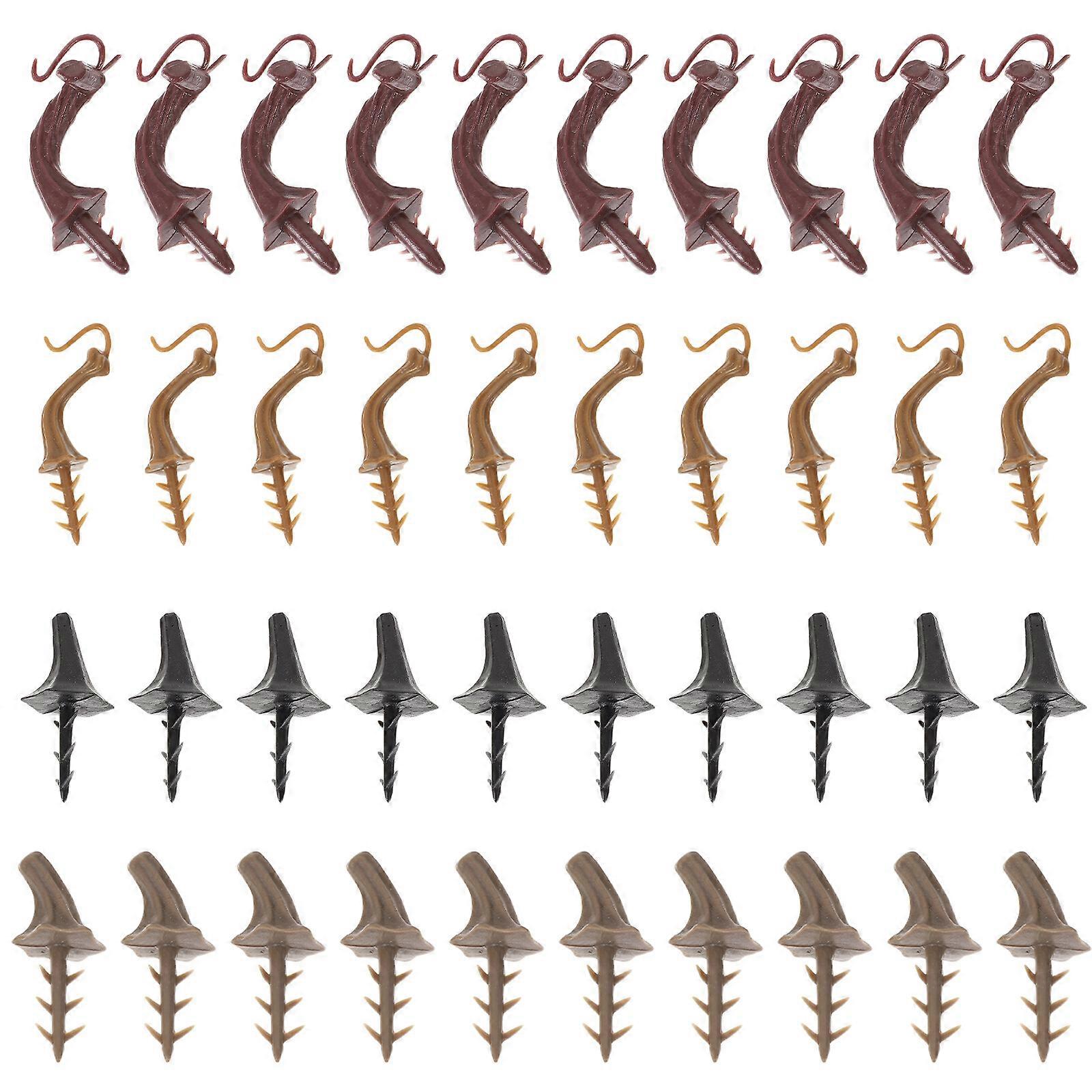 40pcs Halloween Pumpkins Plastic Stalk Pumpkins Making Materials Pumpkin Plastic Base