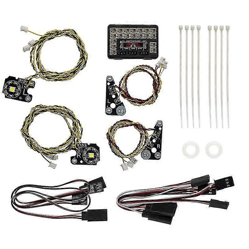 For Trx4 Rc Car Front Rear Led Lights + Ic Lamp Group Headlight Kit For 1/10 Rc Crawler -4
