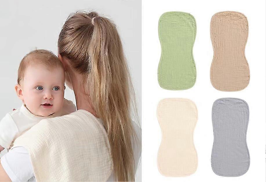 4pcs Muslin Burp Cloths - Baby Burp Cloth Sets For Unisex. Perfect For Newborn Baby Burping Cloths/burp Bibs. Newborn Burping Rags For Boys An