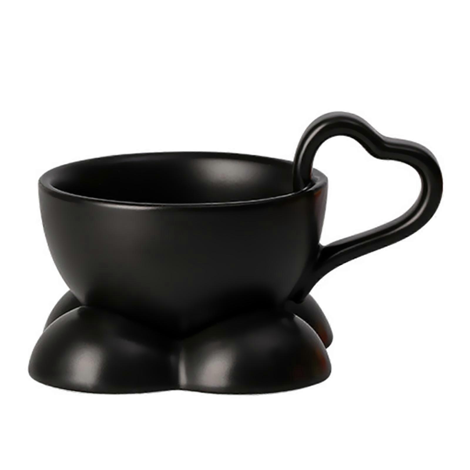 160ml xícara de café de vidro louça com alça de coração amor caneca de leite bonito