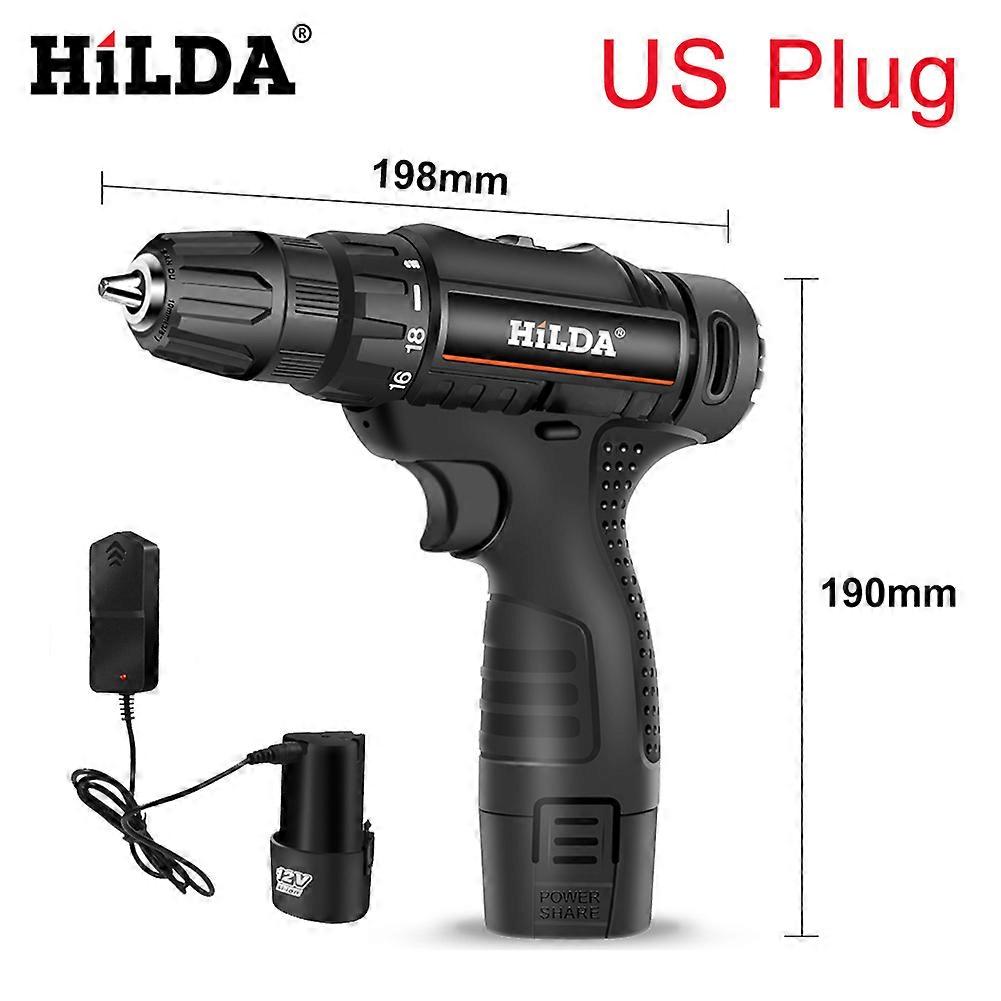Cordless Drill Power Tools Electric Drill Screwdriver 28N.m Wireless Electric Screwdriver Drill Driver 12V 2 Variable Speed