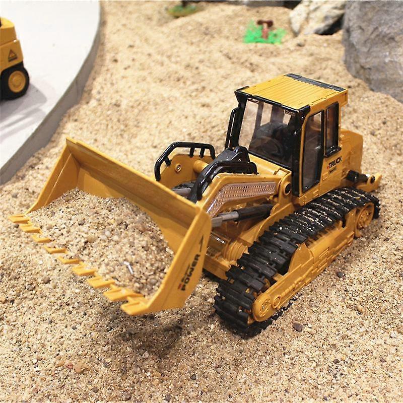 RC Truck Bulldozer Dumper Caterpillar Tractor Model Engineering Car Excavator Push Soil Music Lighting Effects Kids Toys