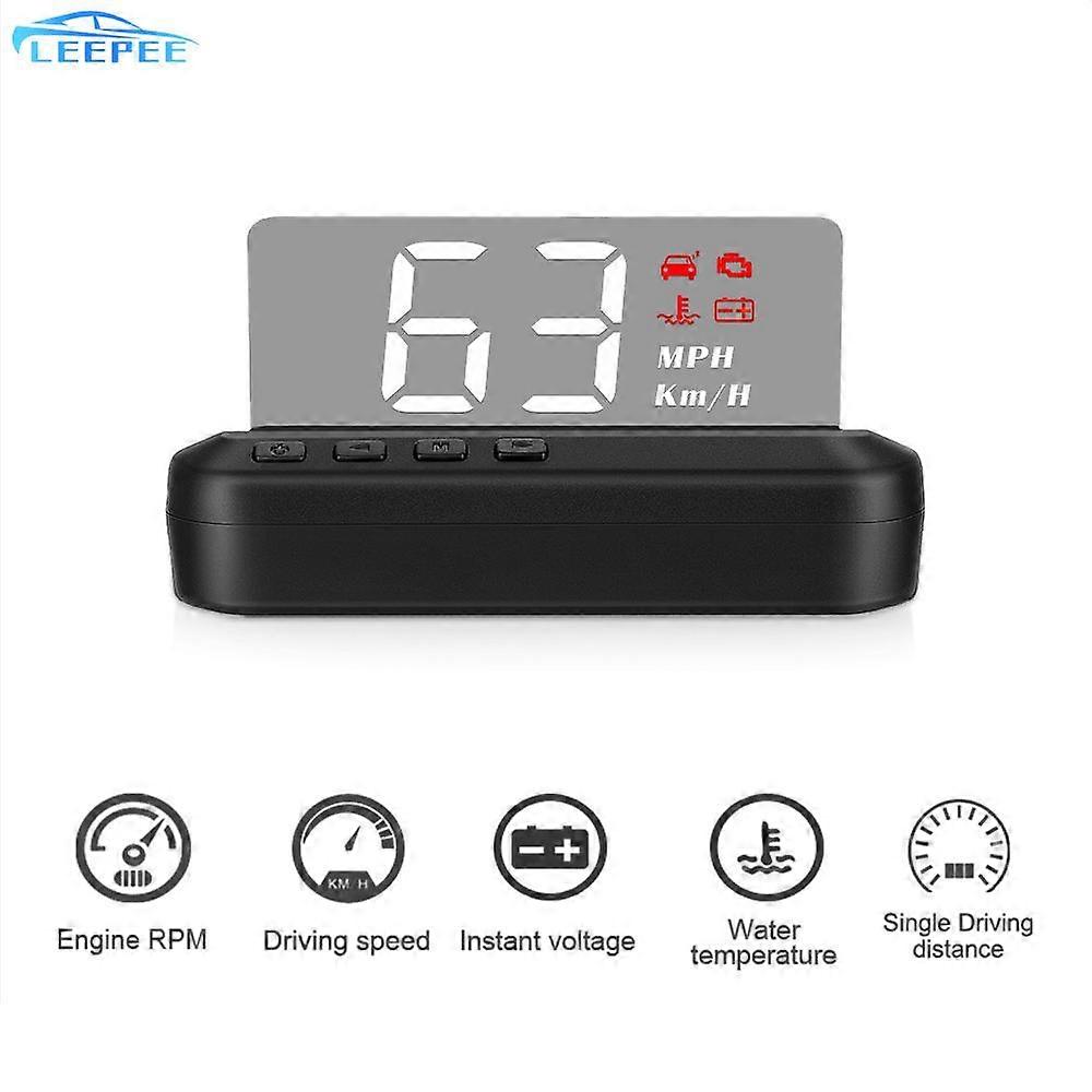 C100-HUD OBD2 II EUOBD RPM Windshield Auto Electronic Voltage Alarm Overspeed Warning System Projector Head Up Display Car HUD
