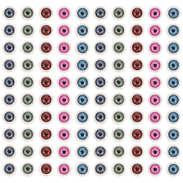 100pcs Simulation Augapfel für Reborn Puppe Kit Halbrunde Augen Zubehör
