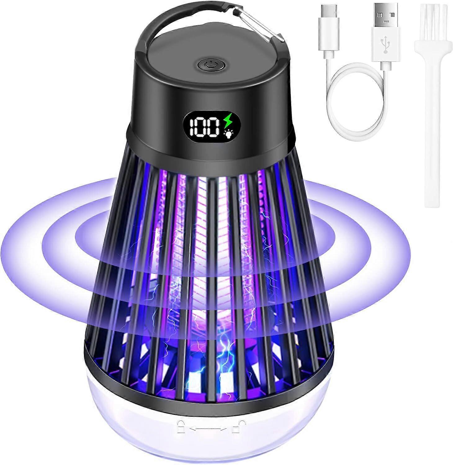 Bug Zapper Outdoor and Indoor - Rechargeable Mosquito and Fly Killer
