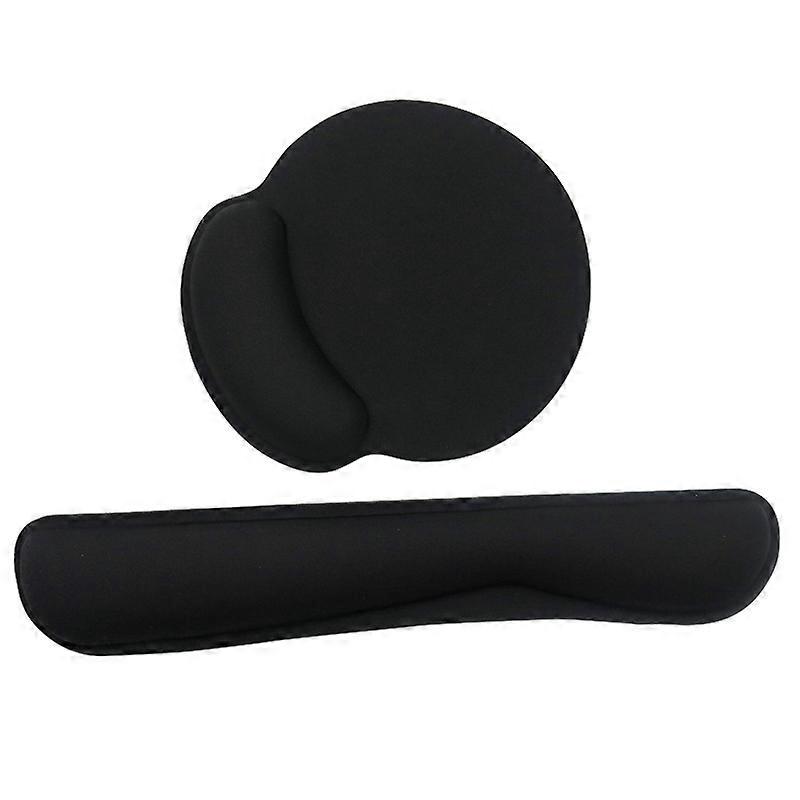 1 Set Keyboard Wrist Pad Waterproof Ergonomics Design Wear Resistant Breathable Super Soft Support Wrist Rubber Mouse Cushion with Keyboard Wrist Pad
