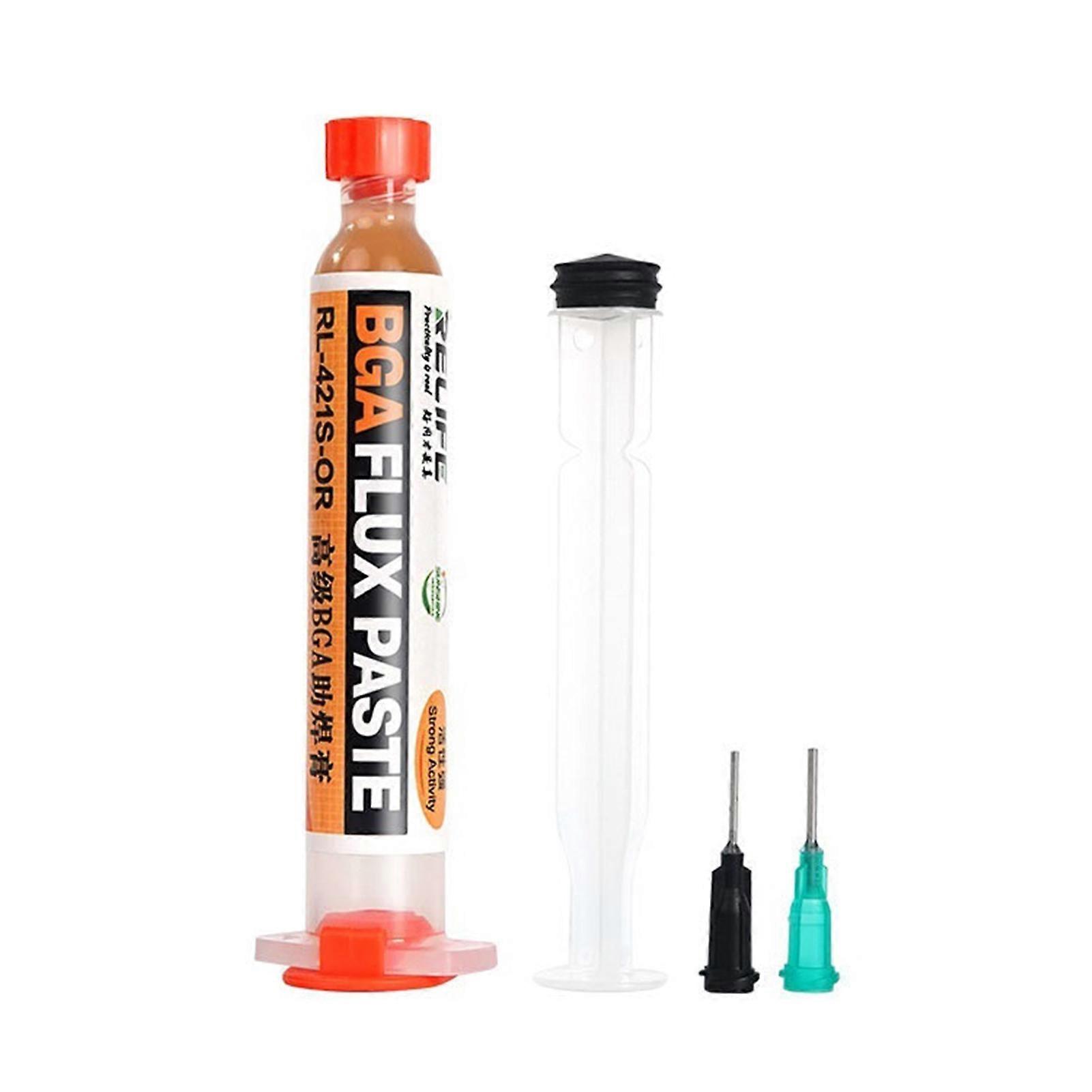 1 Set Solder Paste Lead-free Low Temperature 2 Needles PCB BGA CPU LED Welding Paste Rework Tools Industrial Accessories Mengxi