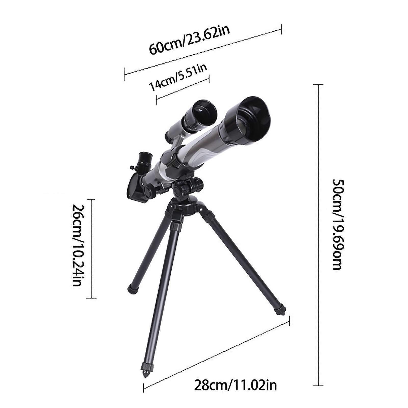 Monocular Astronomical Telescope Refractive Space Telescope Outdoor Travel Spotting Scope With Tripod 20x 30x 40x Eyepiece