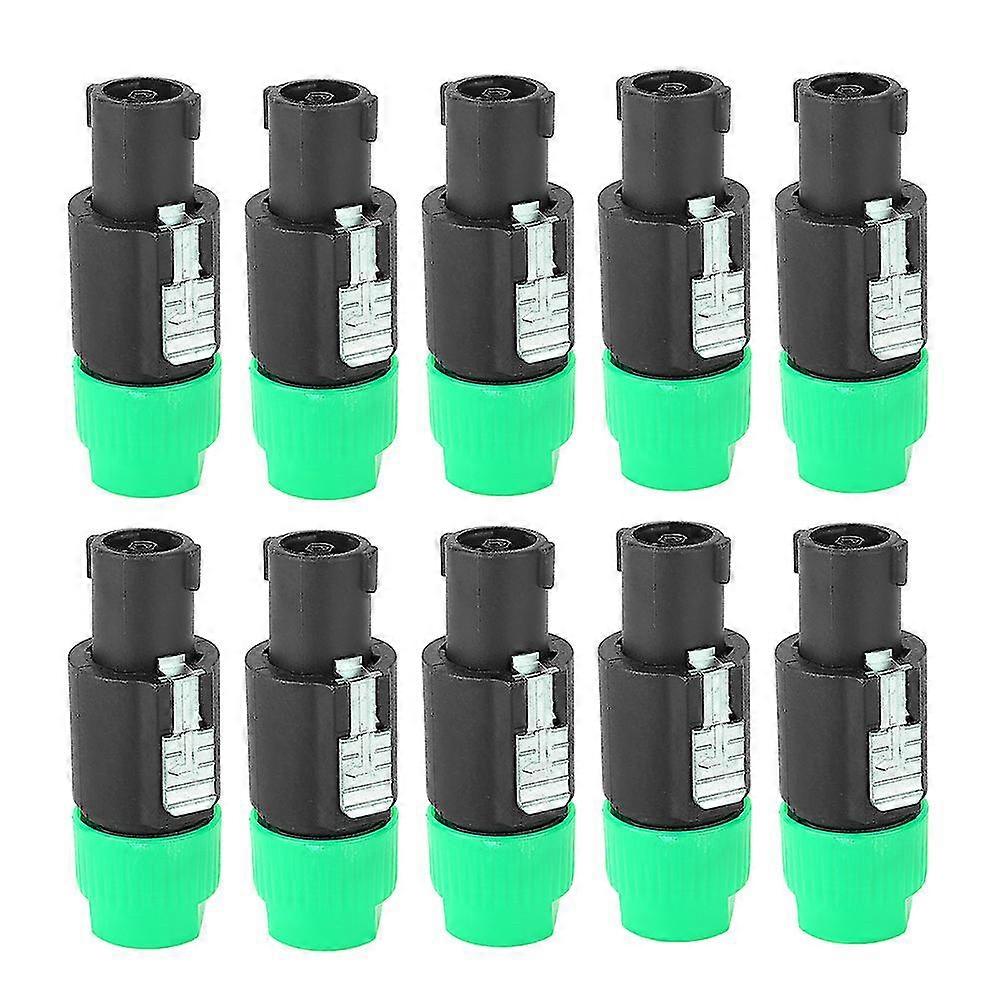 10pcs C Nl4fc Audio Speaker Connector Waterproof 4 Pin Speakon Plug Cable Connector