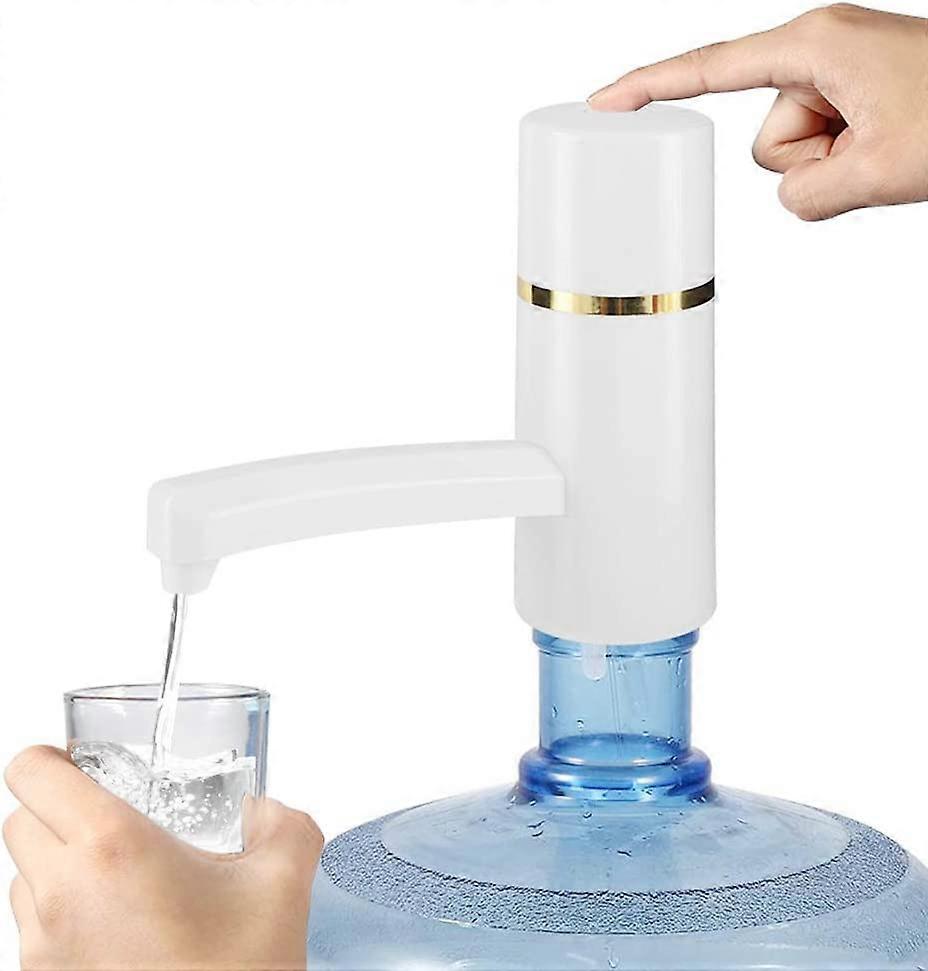 USB Rechargeable USB Bottle Cordless Drinking Water Dispenser Filter (White)