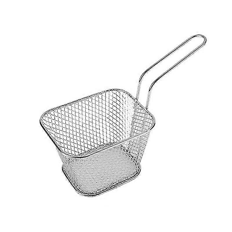 Chip Serving Frying Baskets Mini Chip Baskets With Handle Chef Chrome Fry Basket Set,stainless Steel French Fry