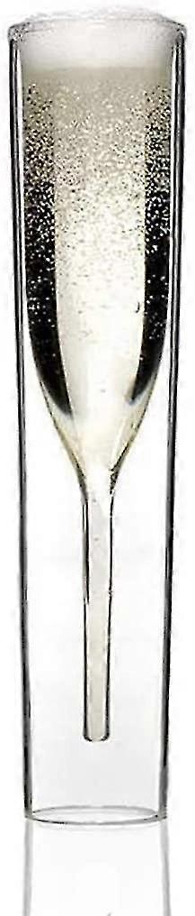 Double-walled Crystal Stemless Champagne Flutes Glass