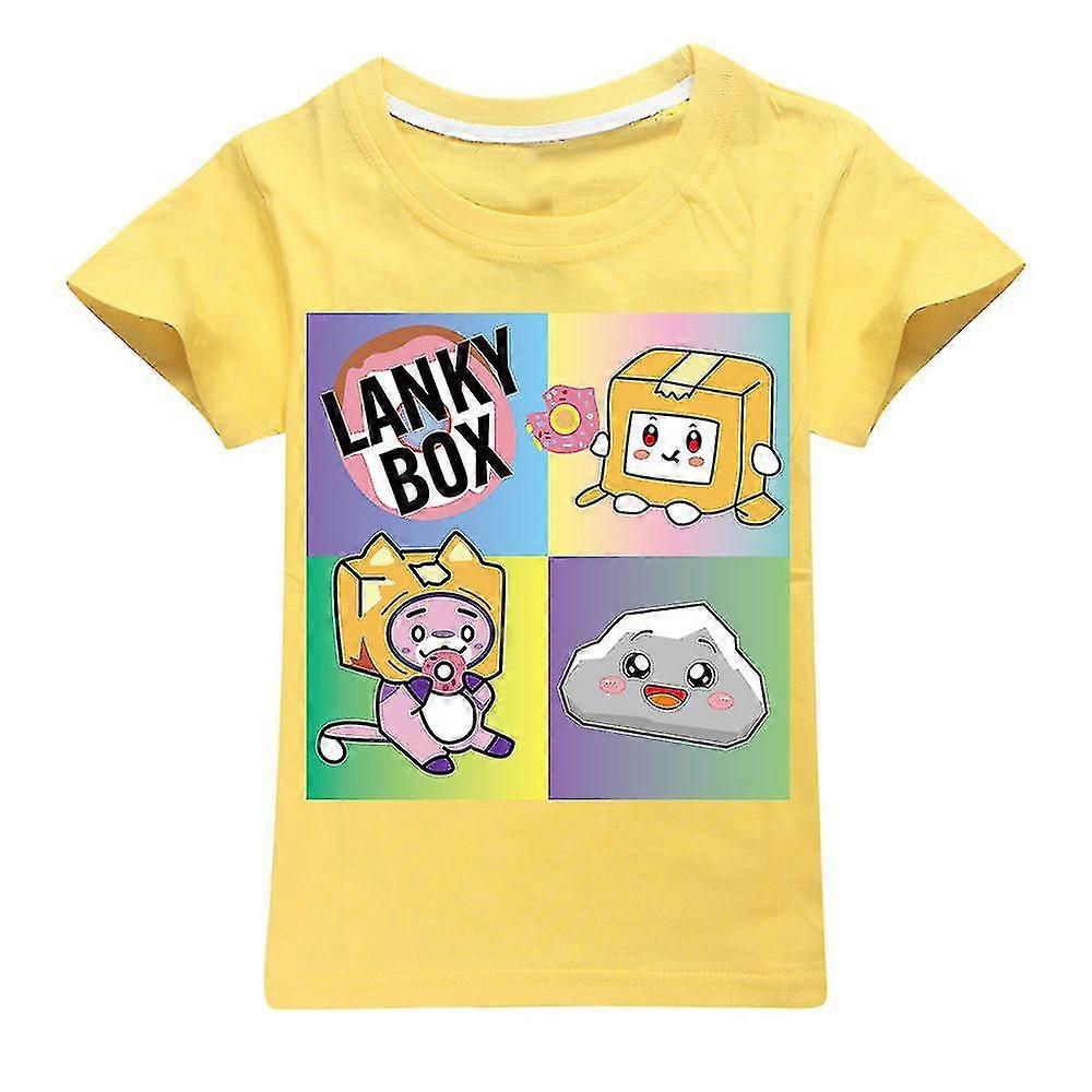 أطفال Lankybox يوتيوب كم قصير الجدة تي شيرت