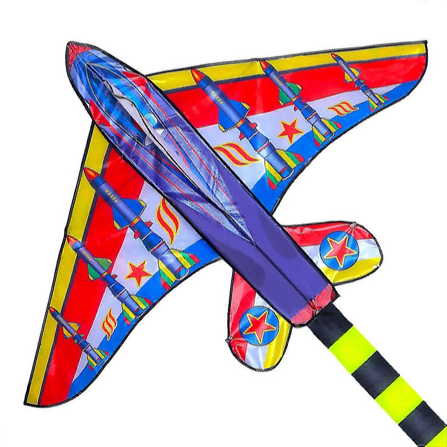 Plane Kite for Kids Adults Single Line Kite with Tail for Children Outdoor Game Beach Trip