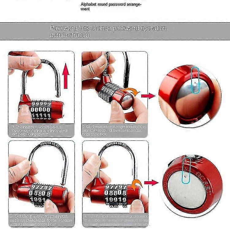 Mini Padlock English Alphabet Password Lock Gym Cabinet Door Wardrobe Lock Password Lock
