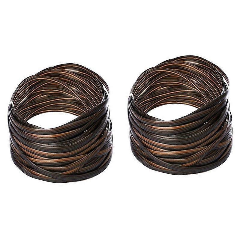 Coffee Gradient Flat Synthetic Rattan Repair Material Rattan Wicker Repair Kit for Knit and Chair T