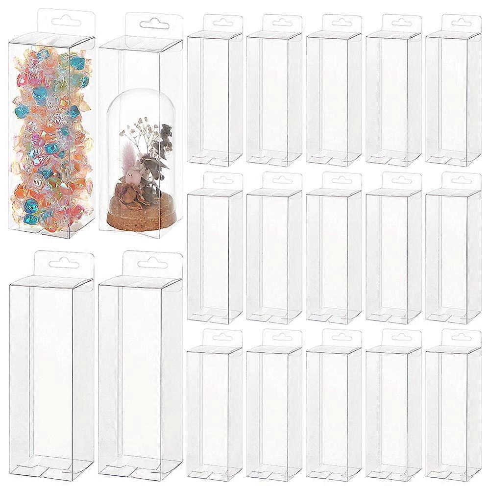 Transparent Plastic PVC Box Gift Packaging Waterproof Folding Box Rectangle 6x6x18cm