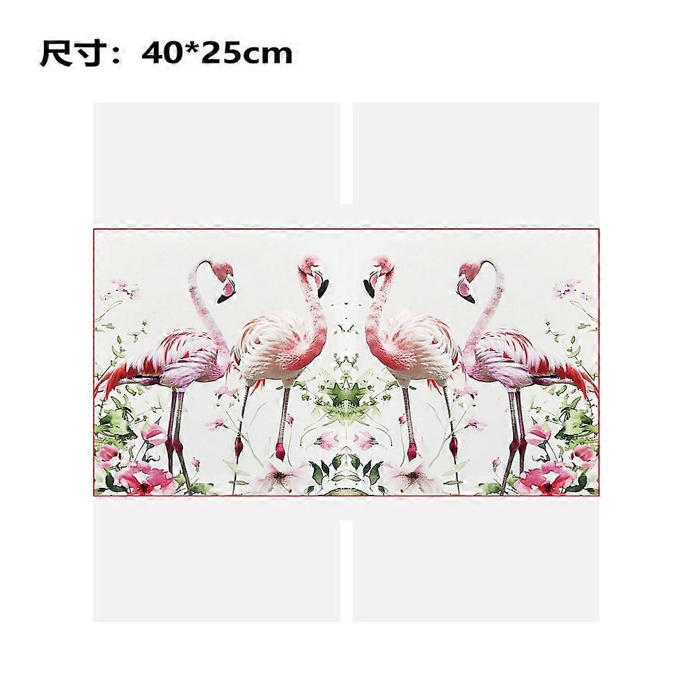 Polyester Book Covers Elastic Notebook Wraps Rectangle Flamingo Shape 400x250mm