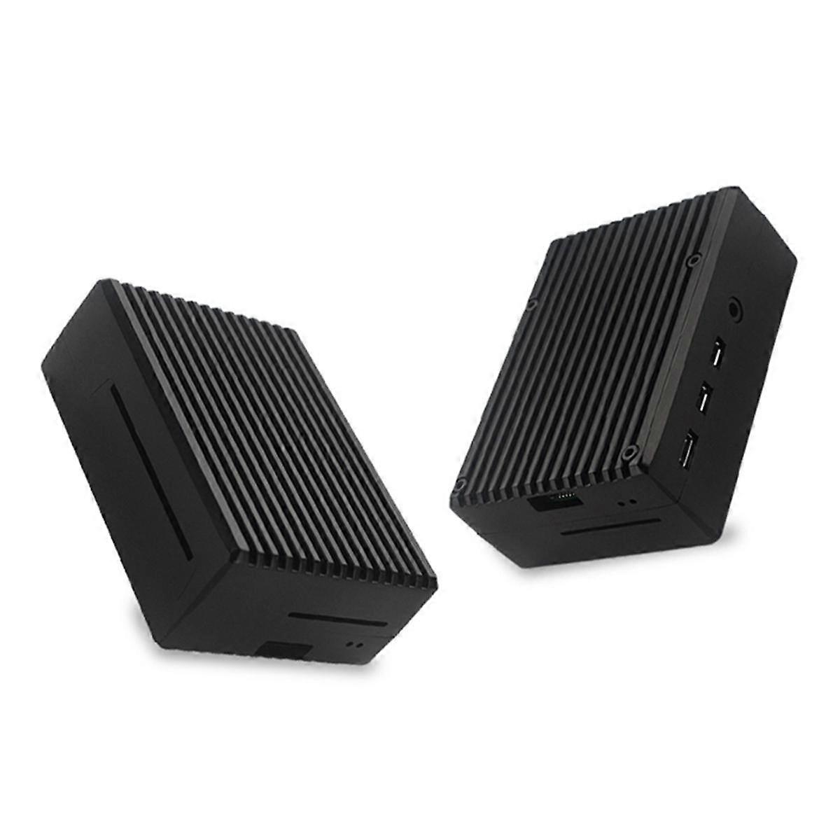 Aluminum Alloy Case for 4 Metal Shell Passive Cooling Enlosure Case for 4 Model B Black