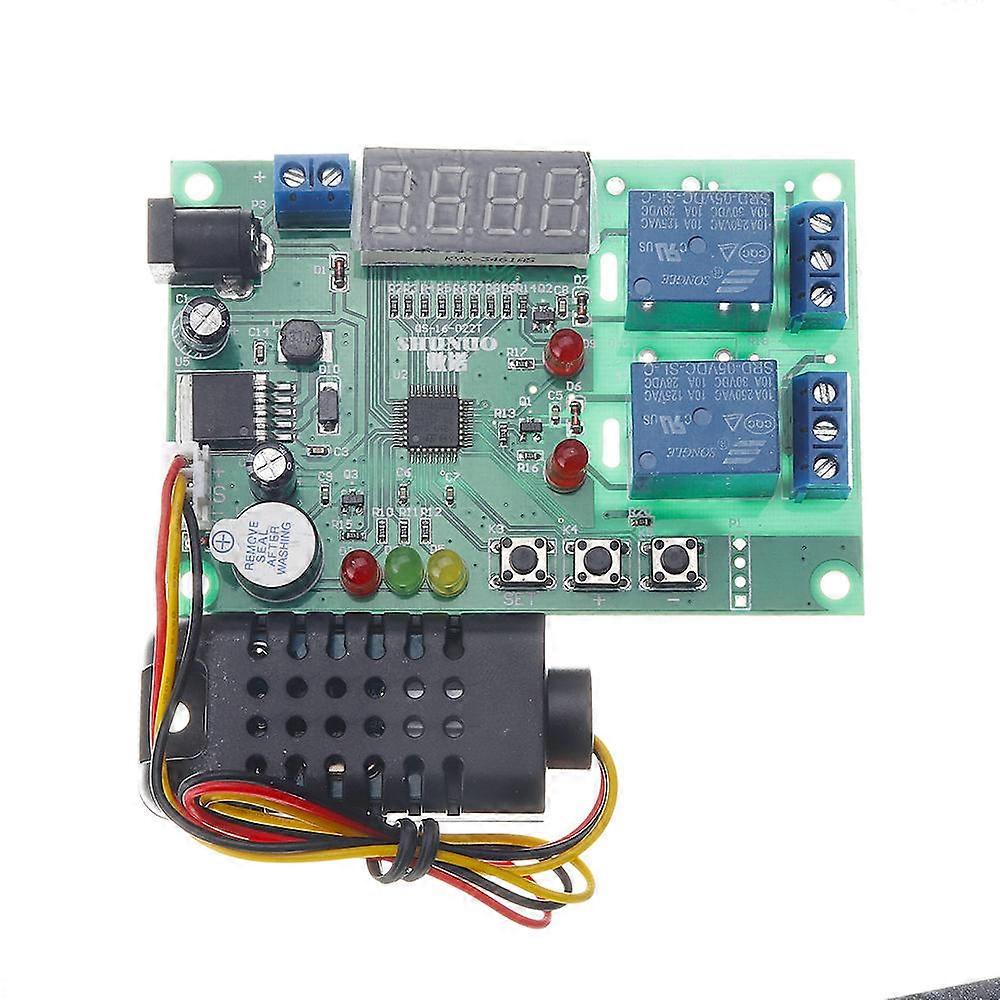 Temperature And Humidity Control Board Am2301 Sensor Module 5v~24v Dc 10a Controller