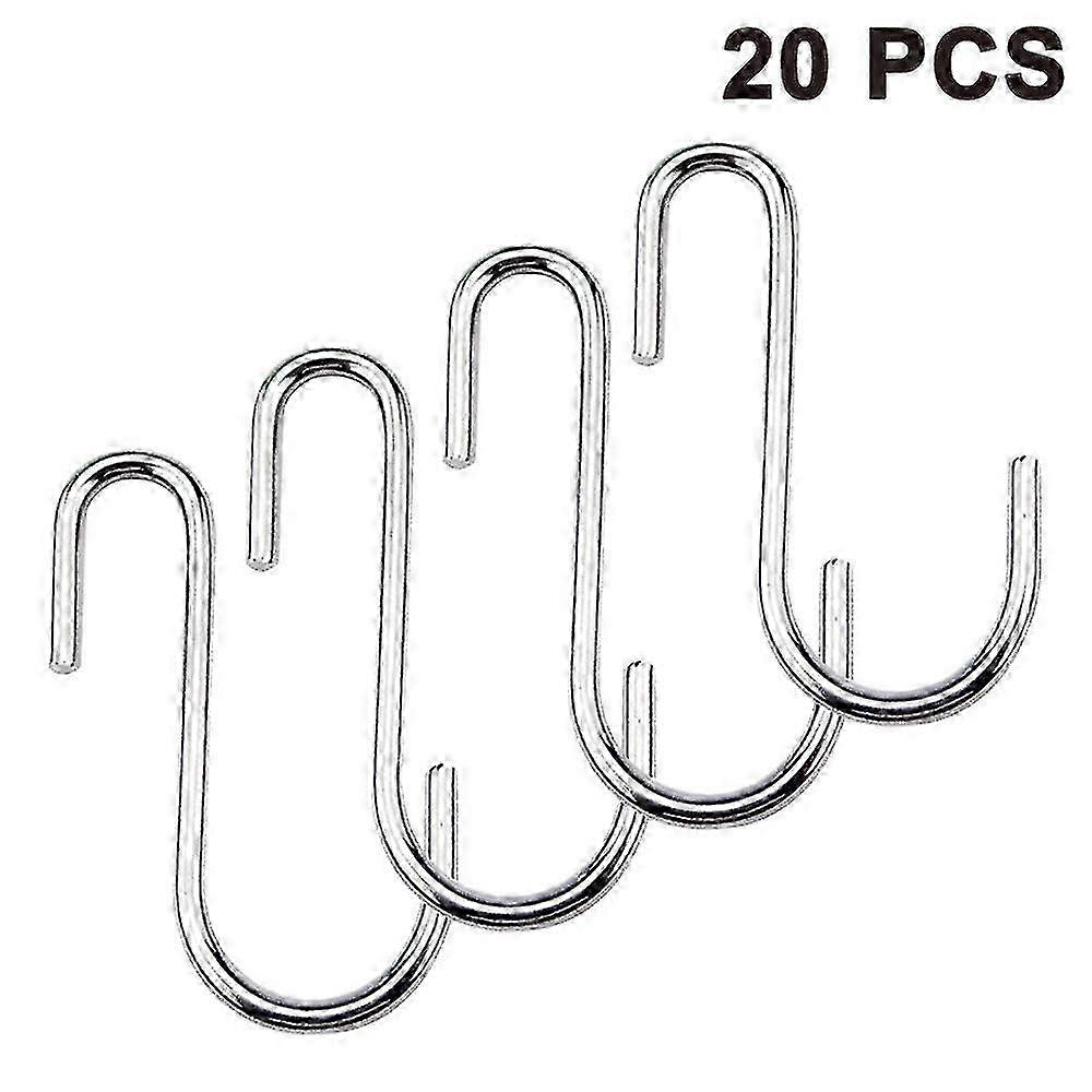 20 Pack Heavy Duty S Hooks Pan Pot Holder Rack Hooks