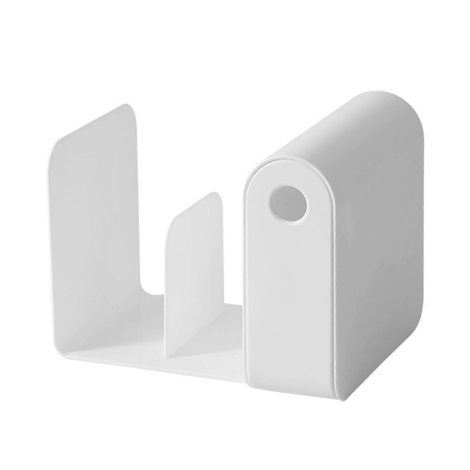 Book Display Shelf Multifunctional Freestanding Heavy Duty Drawer Anti-slip Space-saving White