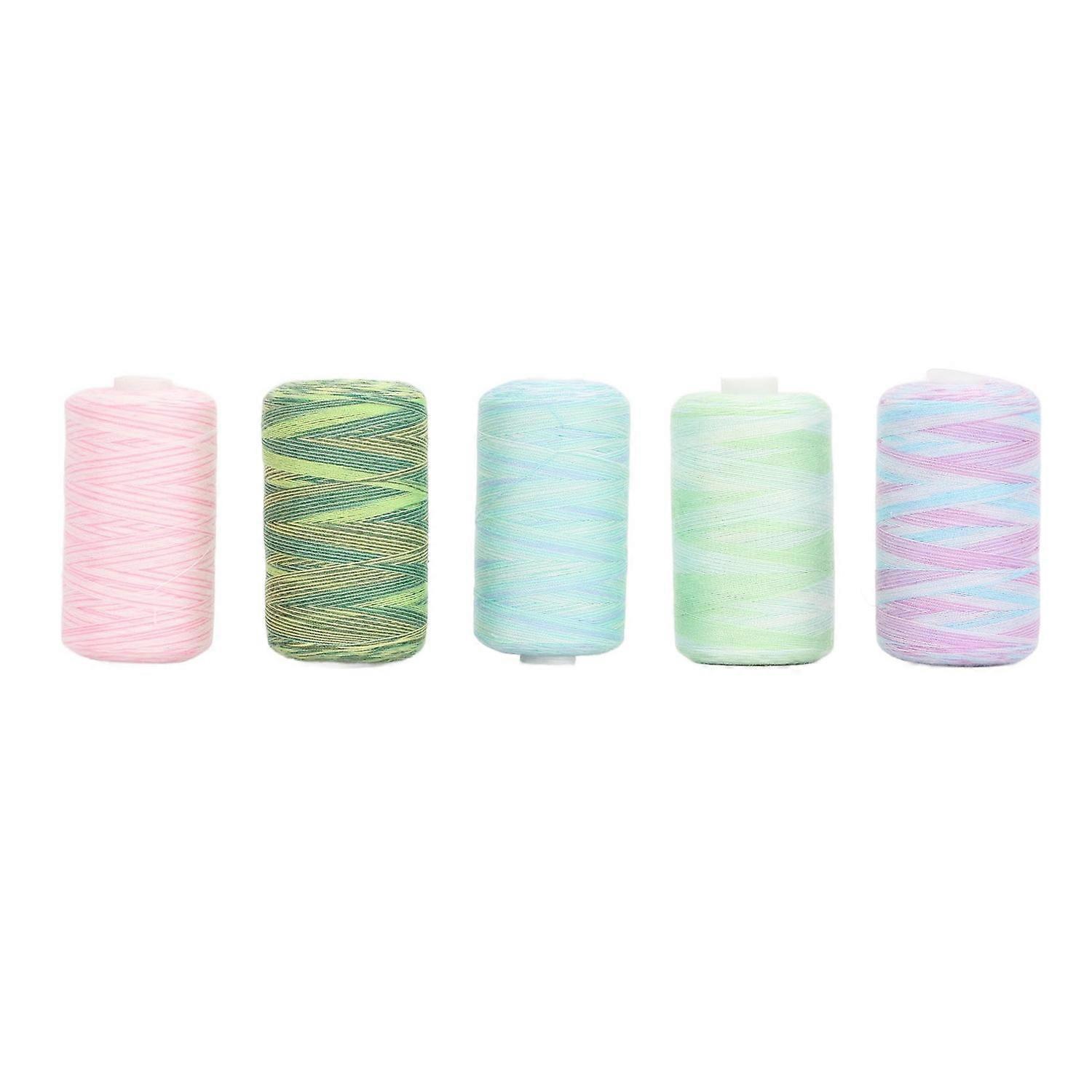 Sewing Thread Set 1000 Yards Colorful Polyester Embroidery Thread Spools for DIY Hand Machine Sewing