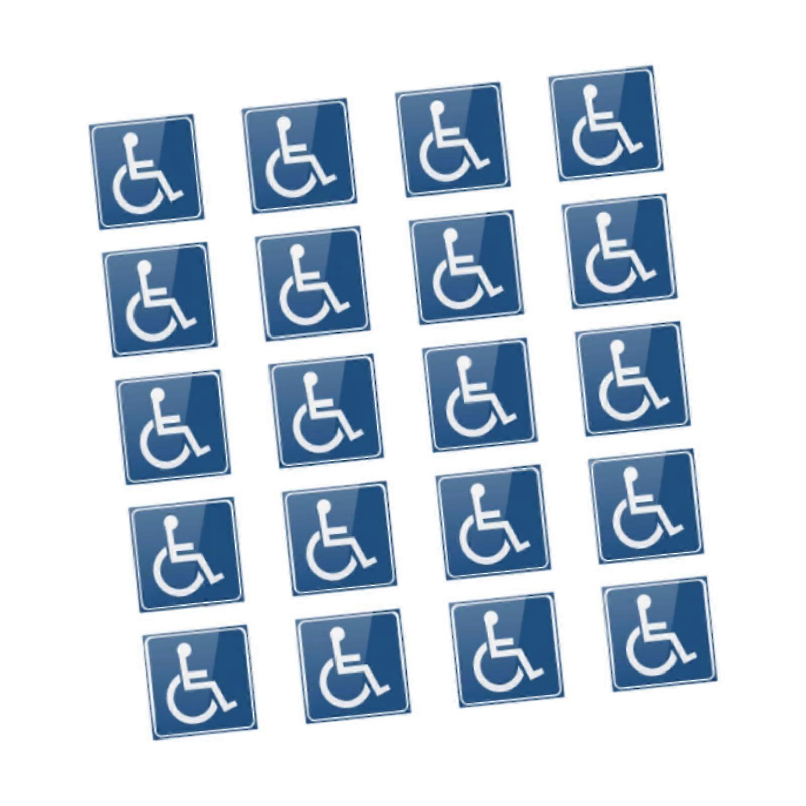 20x behinderte Rollstuhlschilder Rollstuhl Symbol Aufkleber für Auto Home Fenster