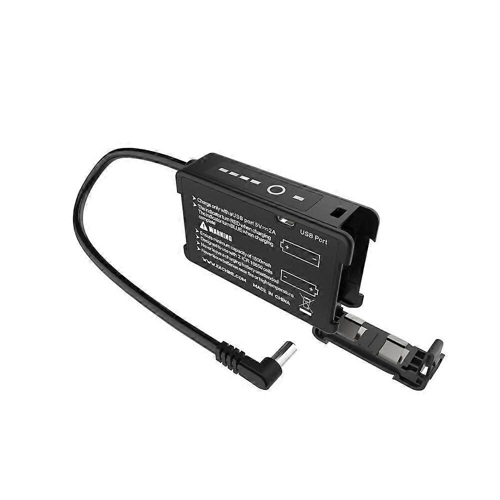 Eachine 7.4V 18650 Li-ion Cell Battery Case DC 5.5mmx2.1mm with Integrated USB Charger for EV200D EV