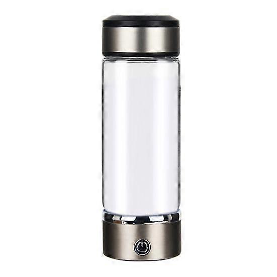 420ML Hydrogen Water Ionizer Cup Portable Rechargeable Rapid Electrolysis Hydrogen-rich Water Maker Glass Bottle