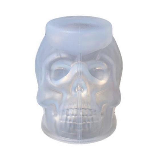 Halloween 3D Skull Resin DIY Candle Wax Craft Epoxy Clay Mold Resin Casting Silicone