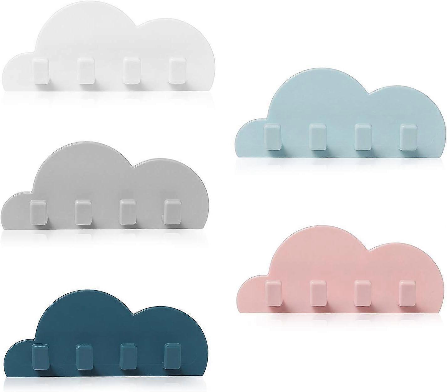 Adhesive umbrella hooks, mini cute umbrella shape (5 cloud hooks)