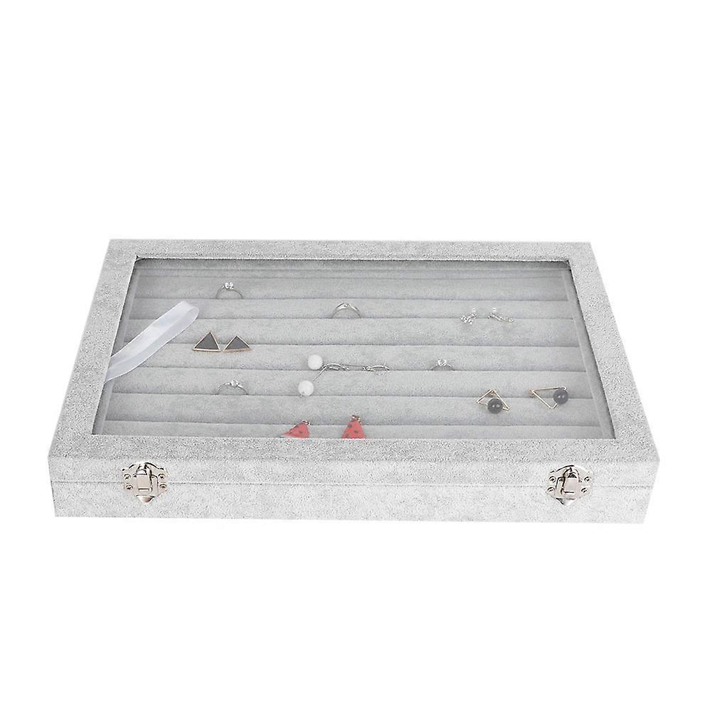 Schmuck Aufbewahrungsbox Halskette Ohrringe Display Tablett Halter Organizer (Ring)