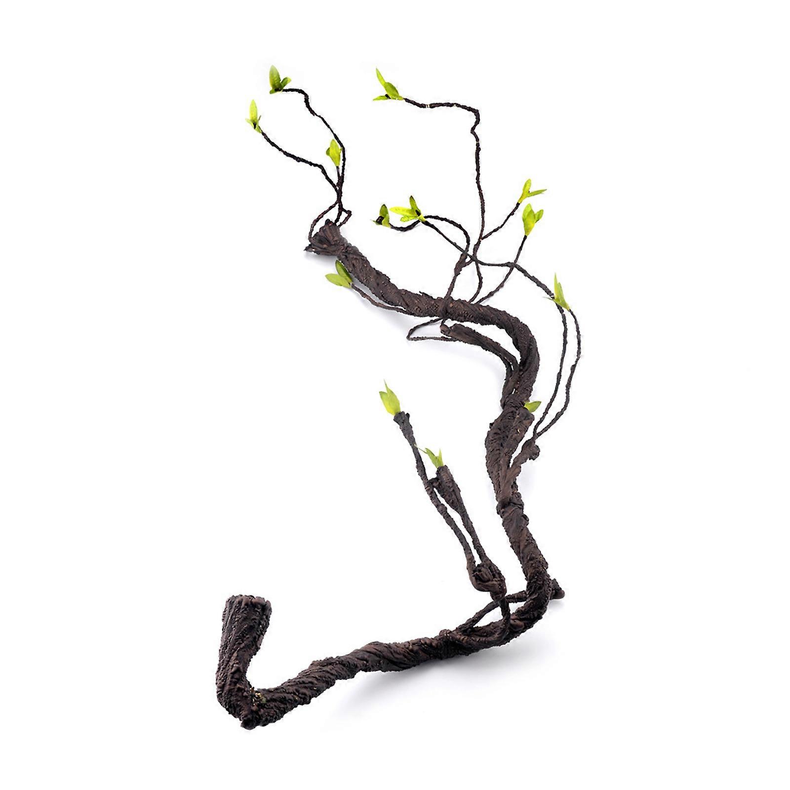 Artificial Reptile Plants for Climbing Lifelike Terrarium Plastic Jungle Bend Branches Vines Amphibian Habitat Ornaments